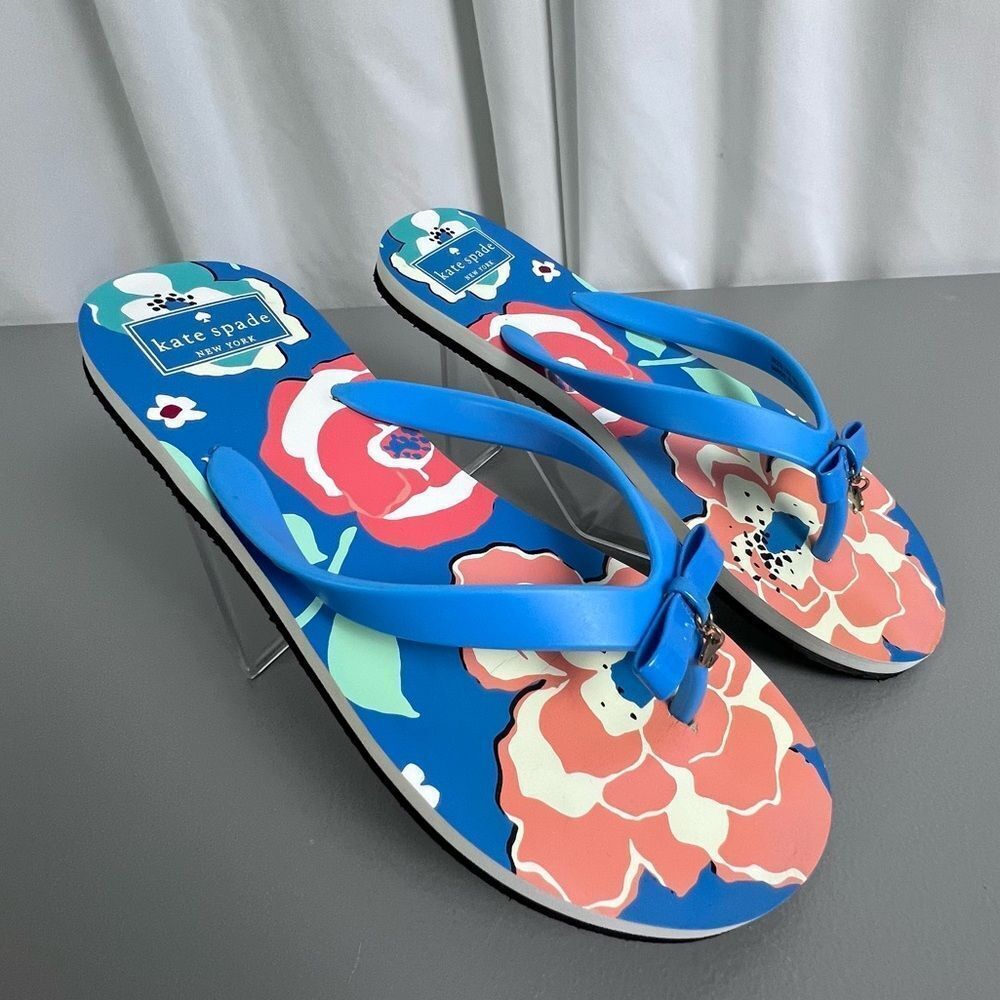 Kate Spade Blue and Pink Floral Sandals size 9M